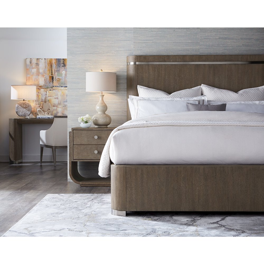 Modern Mood Two Drawer Wood Nightstand in Brown by Hooker Furniture