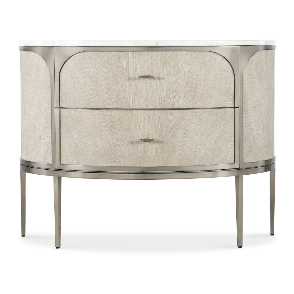 Modern Mood Two Drawer Wood Nightstand in Natural by Hooker Furniture