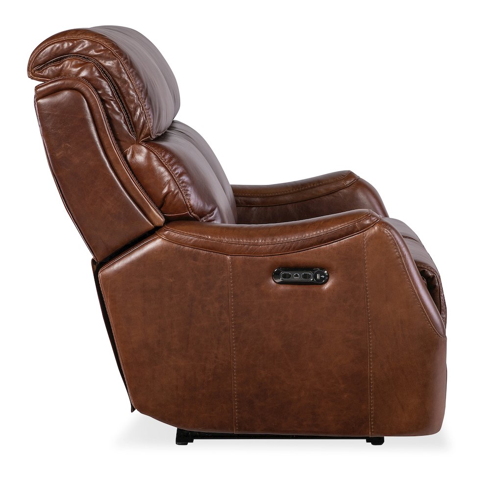 Harlan Zero Gravity Power Loveseat in Brown by Hooker Furniture