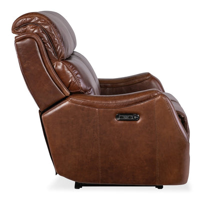 Harlan Zero Gravity Power Loveseat in Brown by Hooker Furniture