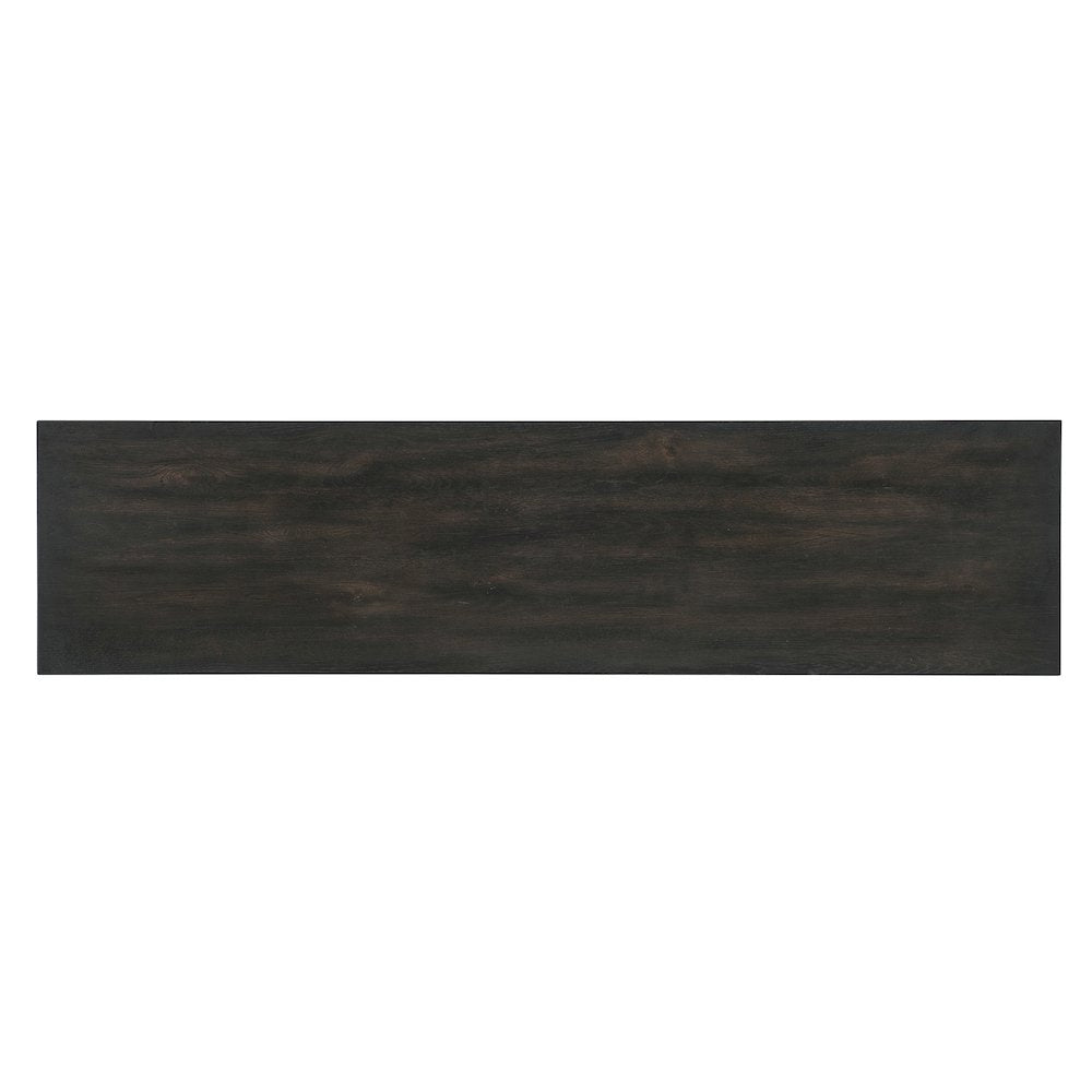 Retreat Geomtric Wood Door Entertainment Credenza in Black by Hooker Furniture