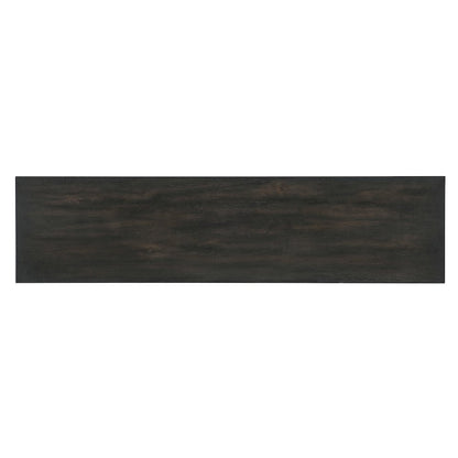 Retreat Geomtric Wood Door Entertainment Credenza in Black by Hooker Furniture