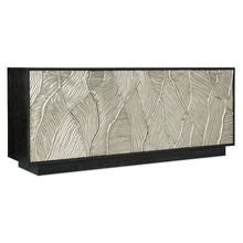 Melange Summit Gorge Wood Entertainment Console in Black by Hooker Furniture