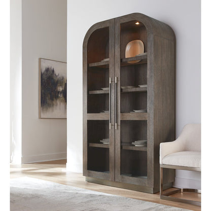 Modern Mood Wood-Framed Display Cabinet in Brown by Hooker Furniture