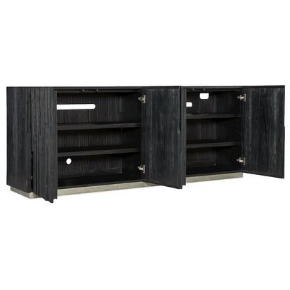 Hooker Furniture Chapman Wood Shou Sugi Ban Entertainment Console in Black