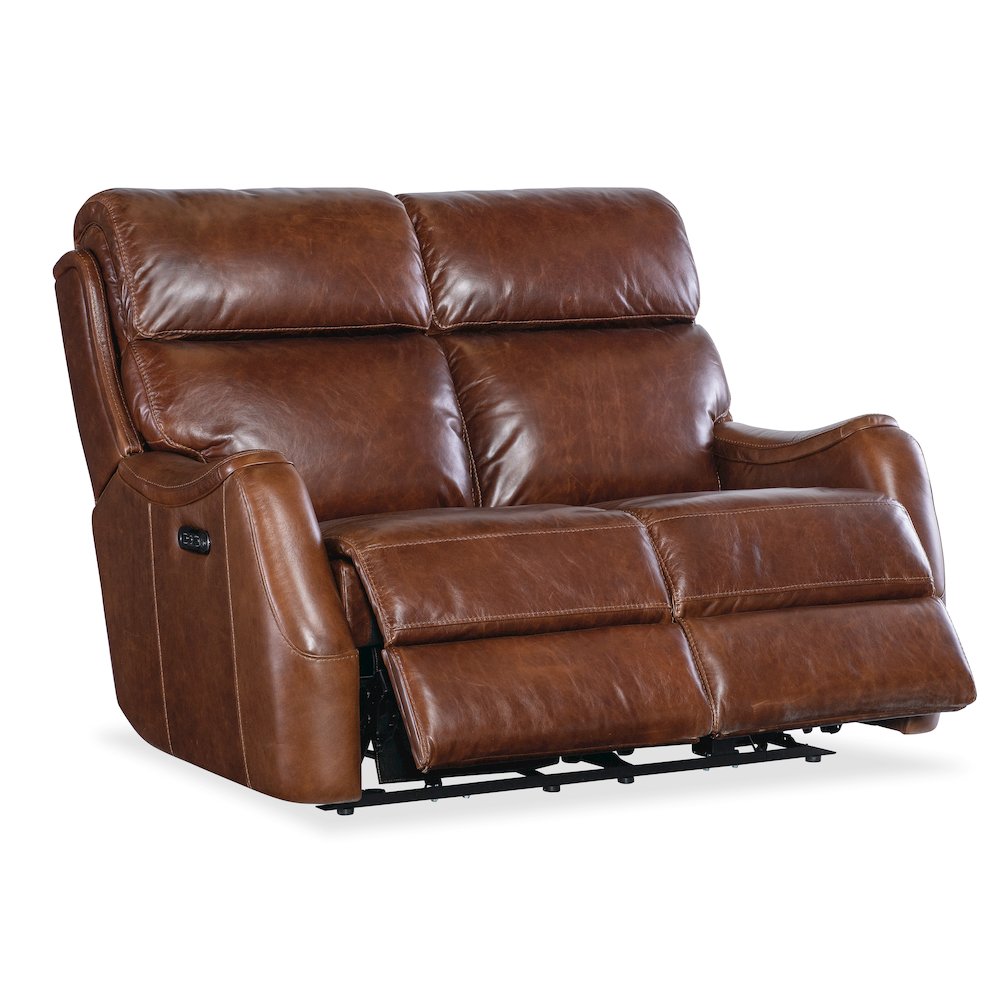 Harlan Zero Gravity Power Loveseat in Brown by Hooker Furniture