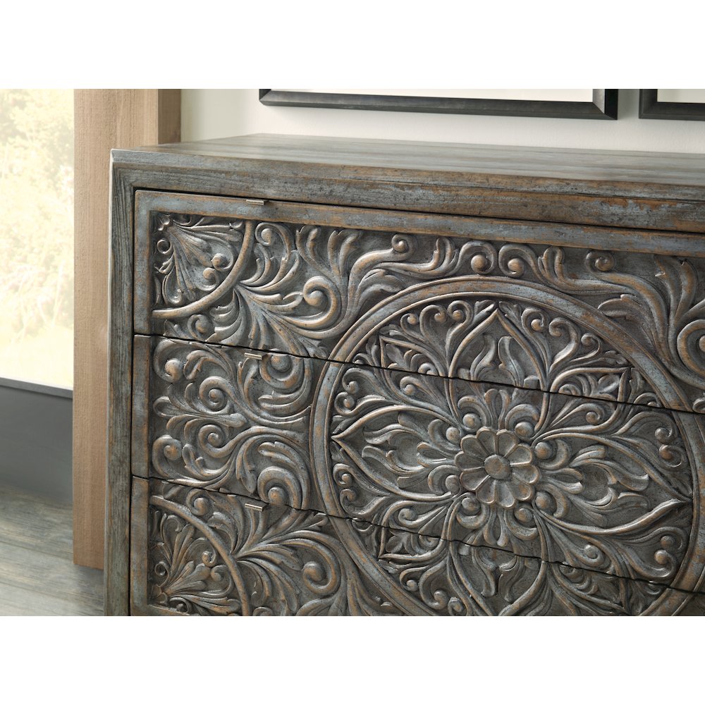 Hooker Furniture Living Room La Grange Lockhart Three-Drawer Accent Chest