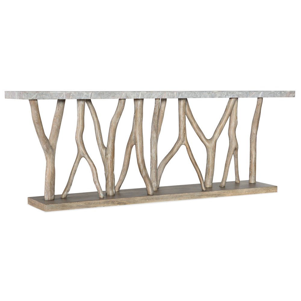 Hooker Furniture Surfrider Veneer and Resin Console Table in Natural/Stone