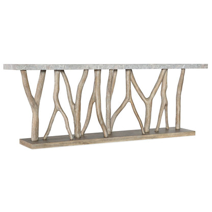 Hooker Furniture Surfrider Veneer and Resin Console Table in Natural/Stone