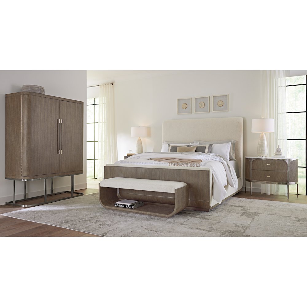 Modern Mood Two Drawer Wood Nightstand in Brown by Hooker Furniture