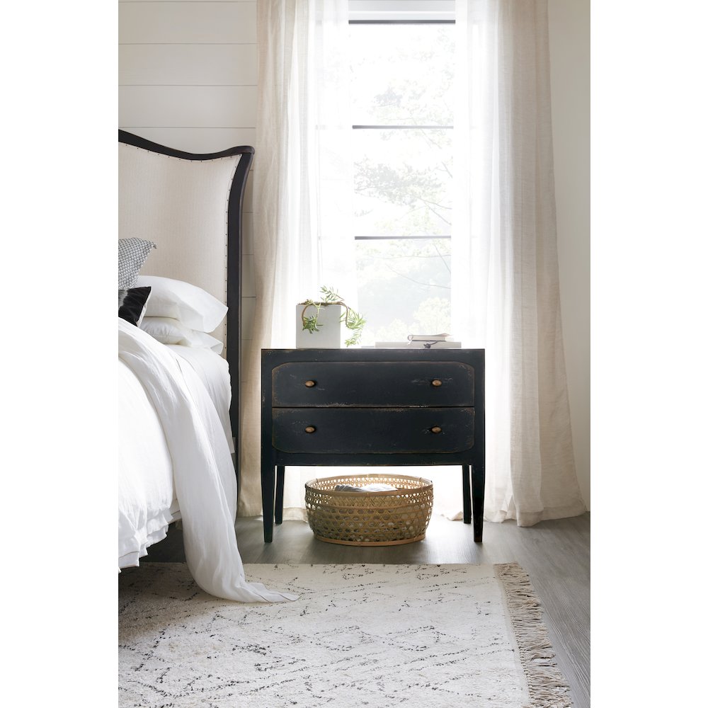 Ciao Bella Two-Drawer Nightstand- Black