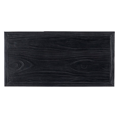 Linville Falls Shou Sugi Ban Two Drawer Wood Nightstand in Black by Hooker