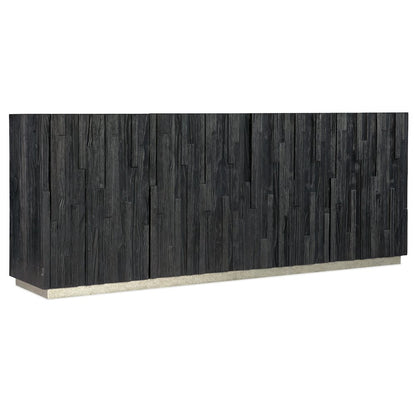 Hooker Furniture Chapman Wood Shou Sugi Ban Entertainment Console in Black