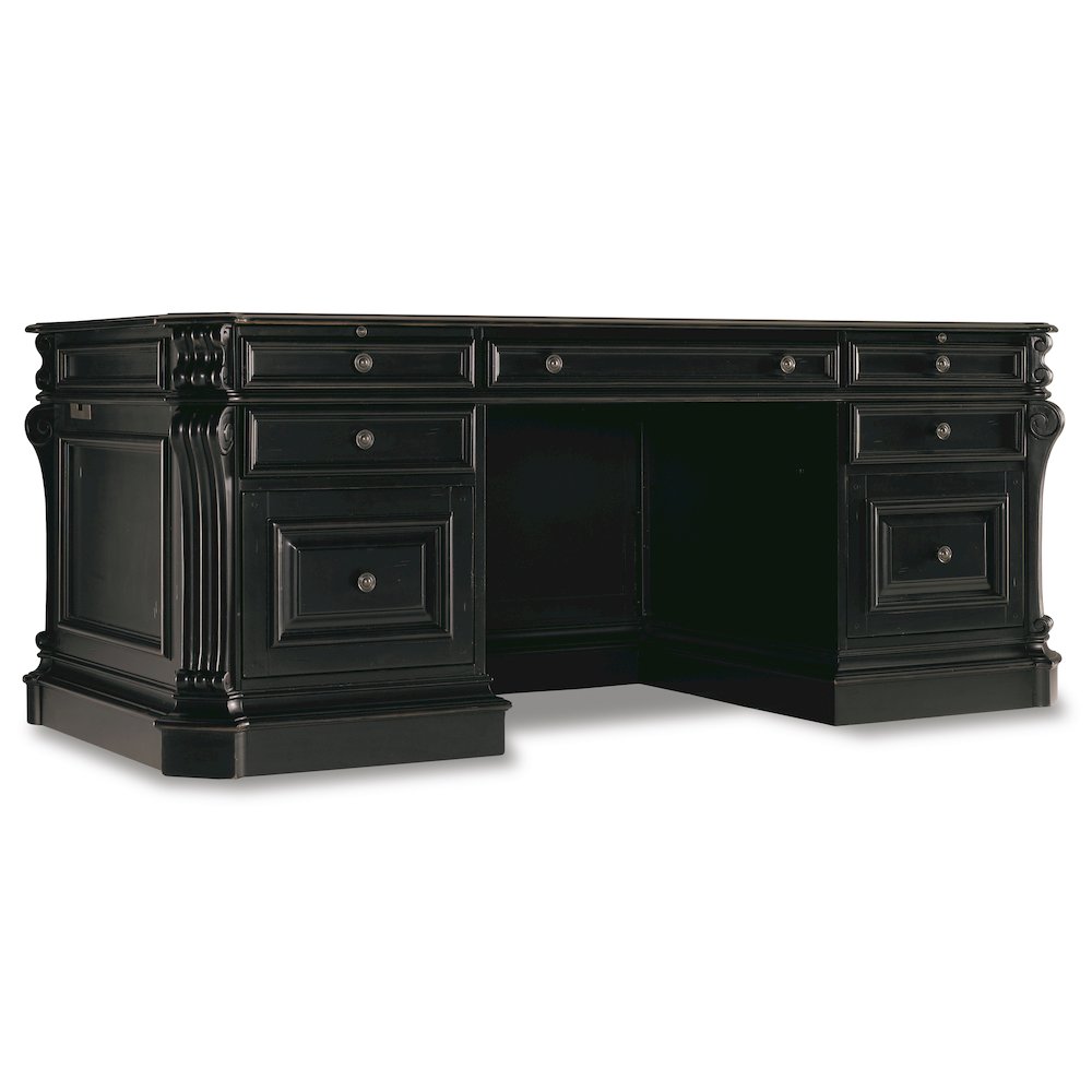Telluride 76'' Executive Desk withleather Panels