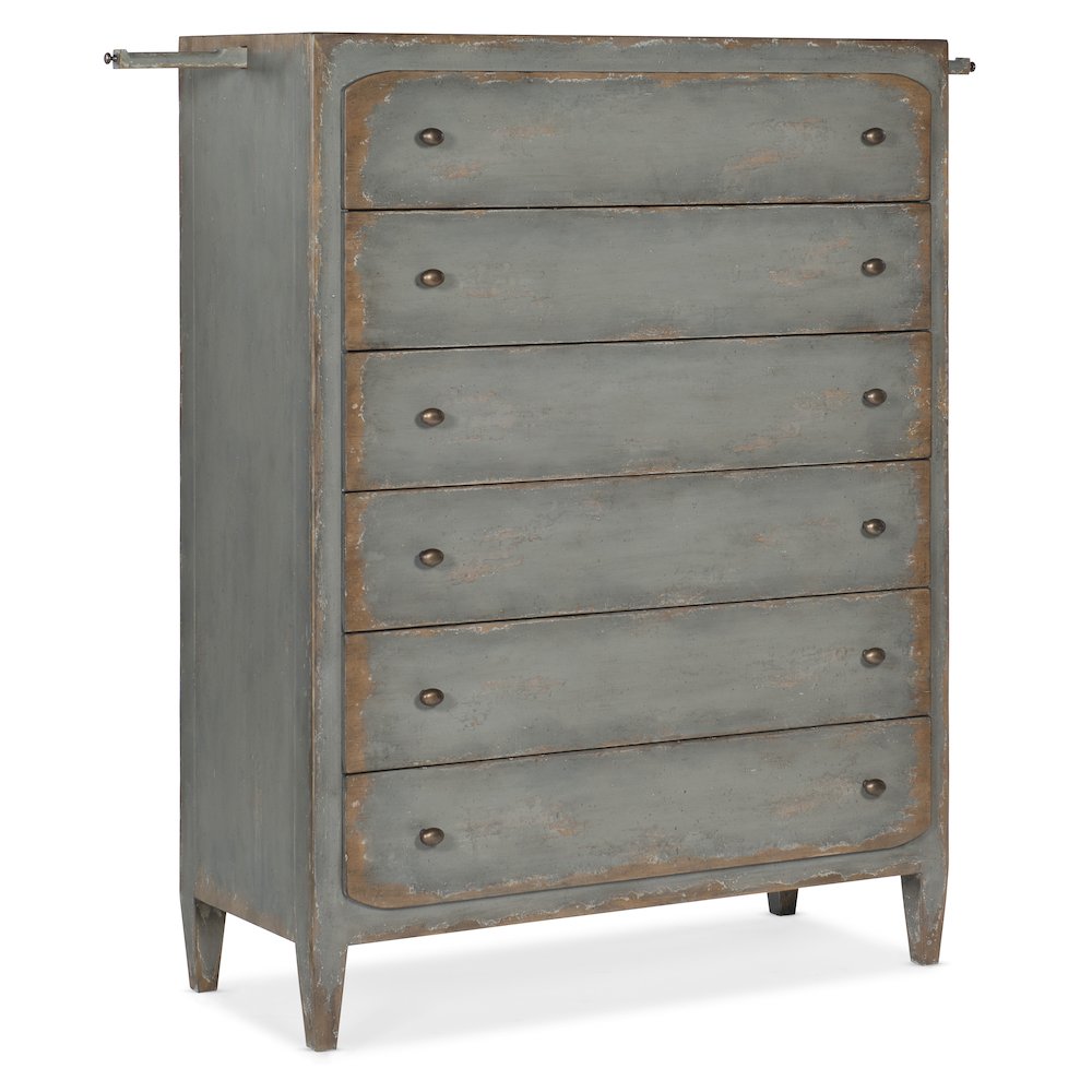 Hooker Furniture Bedroom Ciao Bella Six-Drawer Chest- Speckled Gray
