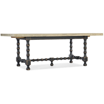 Hooker Furniture Dining Room Ciao Bella 84in Trestle Table -Flaky White/Black