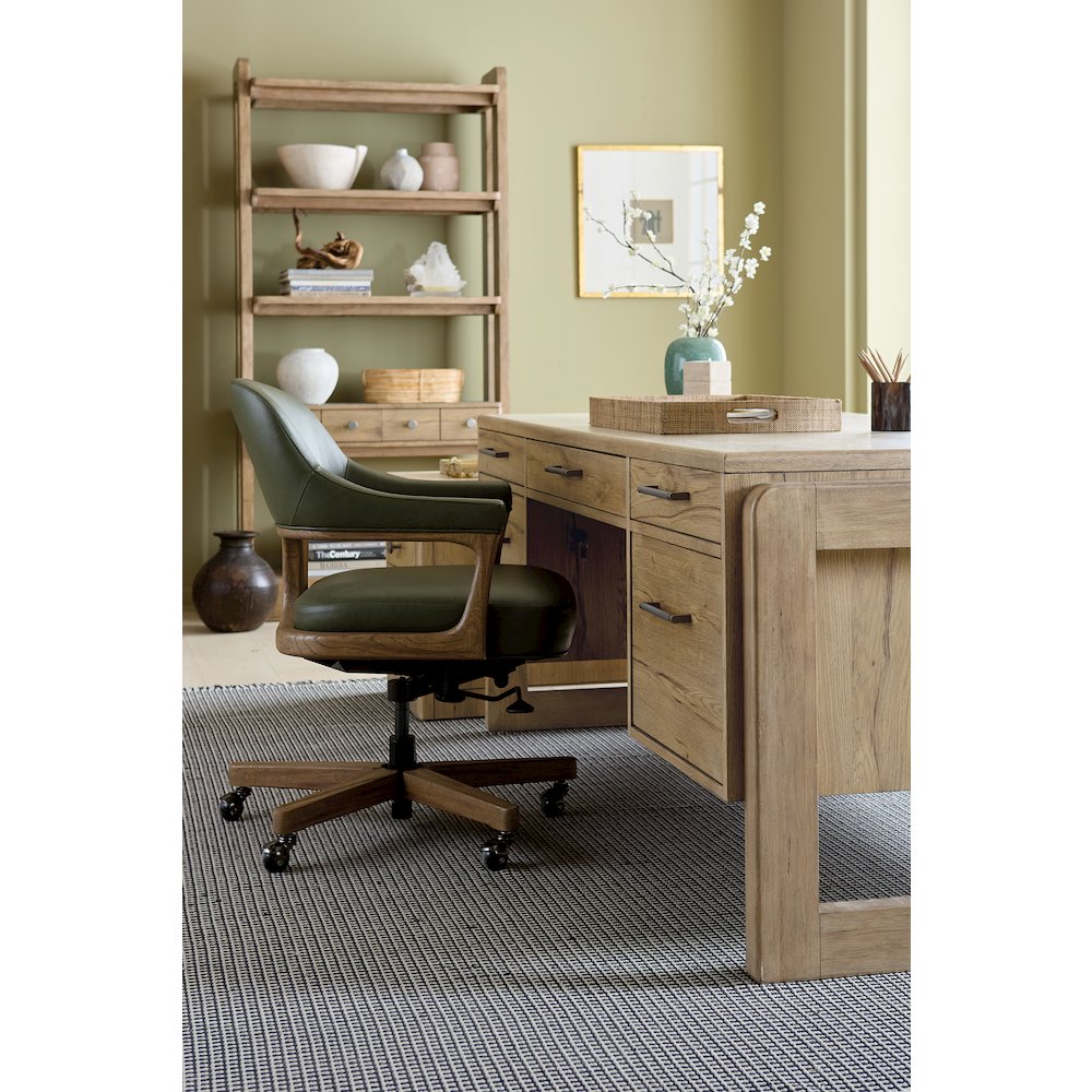 Kalamazoo Executive Desk in Natural Wood Finish by Hooker Furnishings