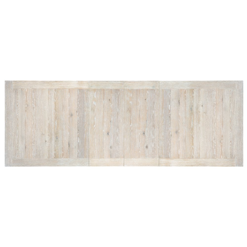 Serenity Topsail Rectangle Dining Table with 2-18in Leaves in White Wood