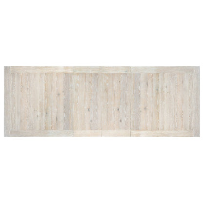 Serenity Topsail Rectangle Dining Table with 2-18in Leaves in White Wood