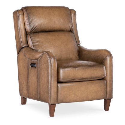 Carrington Power Recliner w/ Pwr Headrest in Brown Leather by Hooker Furnishings