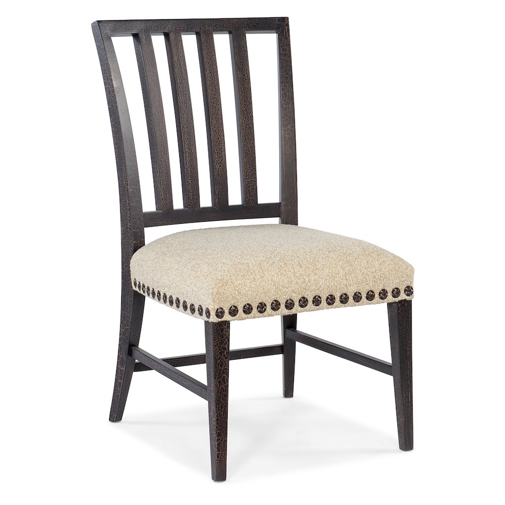 Hooker Furniture Big Sky Wood and Fabric Side Chair in Black