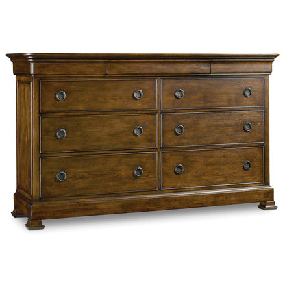 Hooker Furniture Archivist 9 Drawer Dresser in Pecan