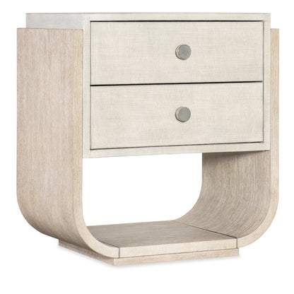 Modern Mood Two Drawer Wood Nightstand in Natural by Hooker Furniture