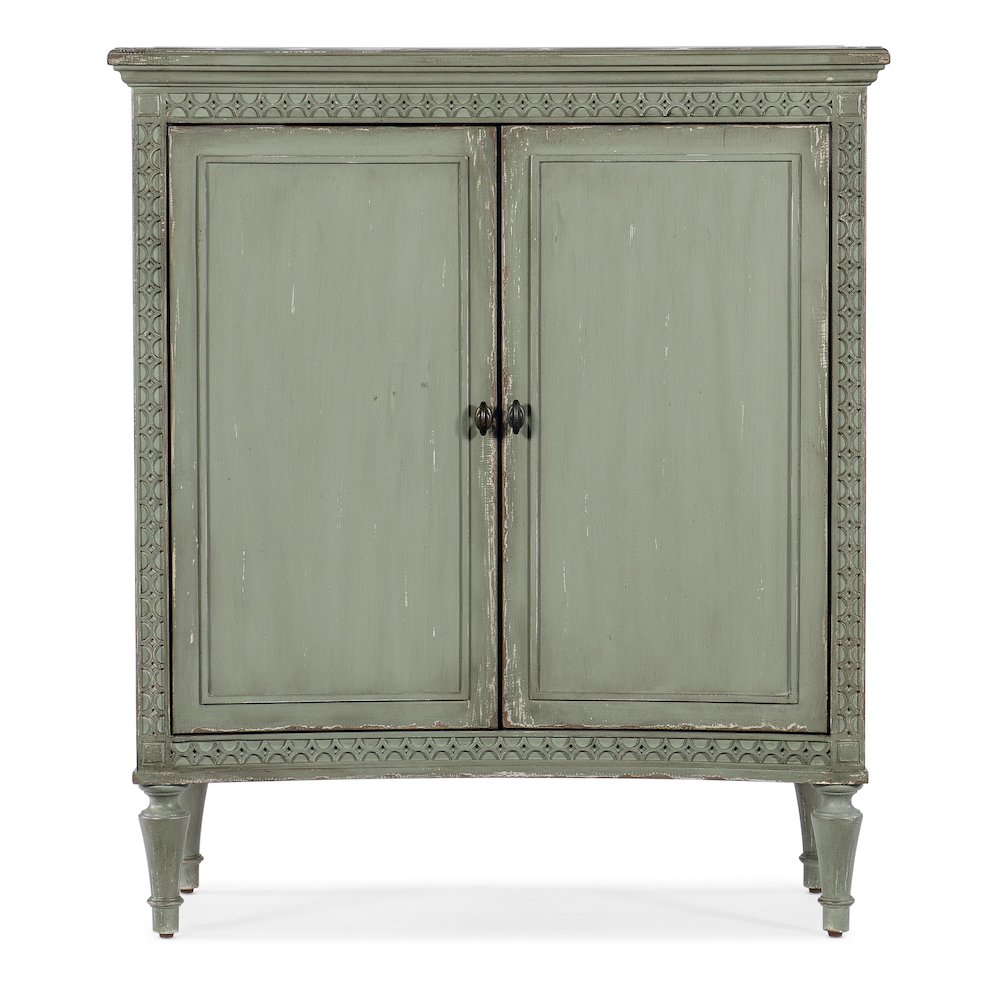 Charleston Wooden Two-Door Accent Chest, Decorative Storage Cabinet, Green