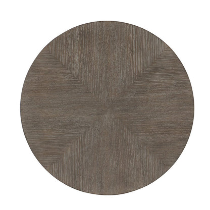 Modern Mood Round Wood Nightstand in Brown by Hooker Furniture