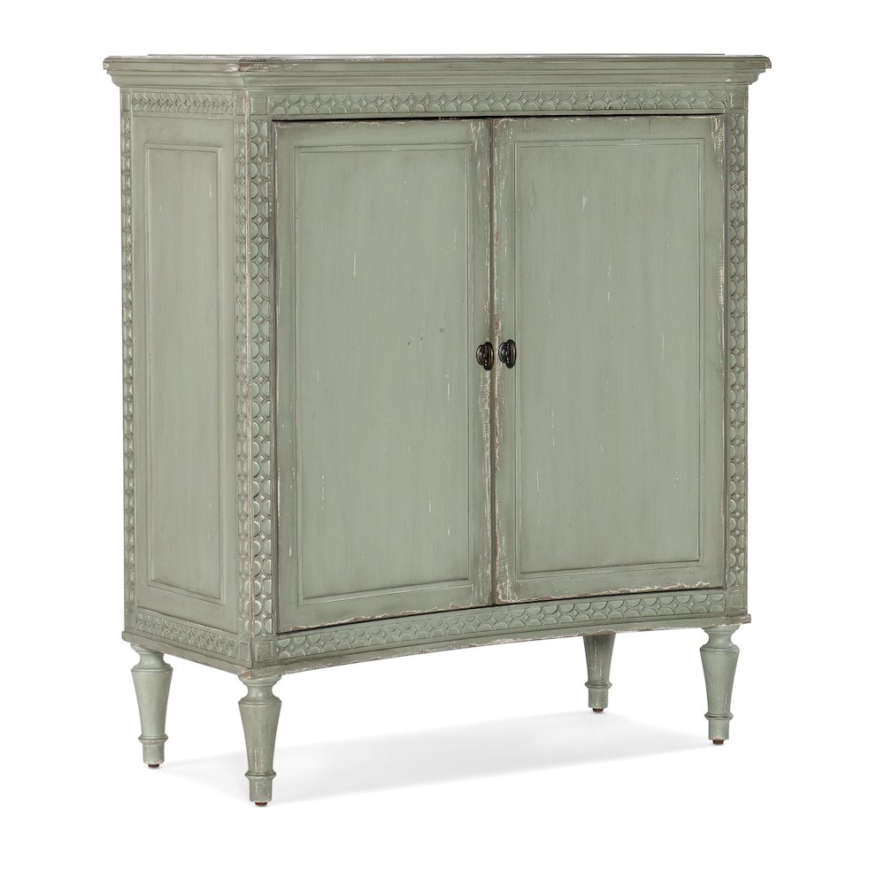 Charleston Wooden Two-Door Accent Chest, Decorative Storage Cabinet, Green