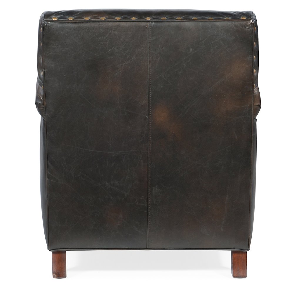 Hooker Furniture Seven Seas Leather Upholstered Club Chair in Old Saddle Brown