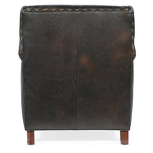 Hooker Furniture Seven Seas Leather Upholstered Club Chair in Old Saddle Brown