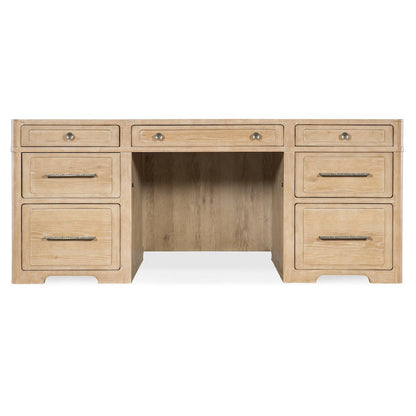 Hooker Furniture Retreat Executive Wood Desk in Beige