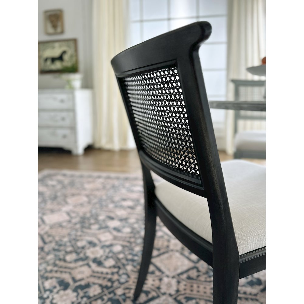 Charleston Fabric Upholstered Side Chair in Garden Black by Hooker Furniture