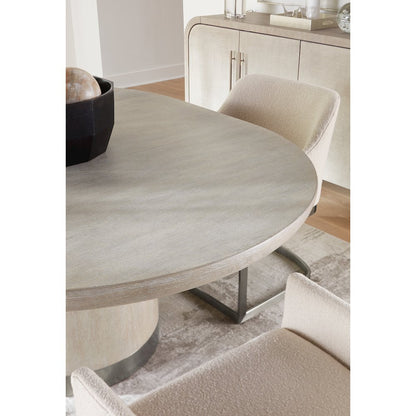 Modern Mood Upholstered Arm Chair w/ Metal Base in Pewter by Hooker Furniture