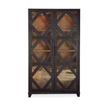 Hooker Furniture Big Sky Veneers and Glass Display Cabinet in Black
