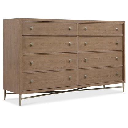 Sonnet Eight-Drawer Dresser in Medium Brown Wood by Hooker Furnishings