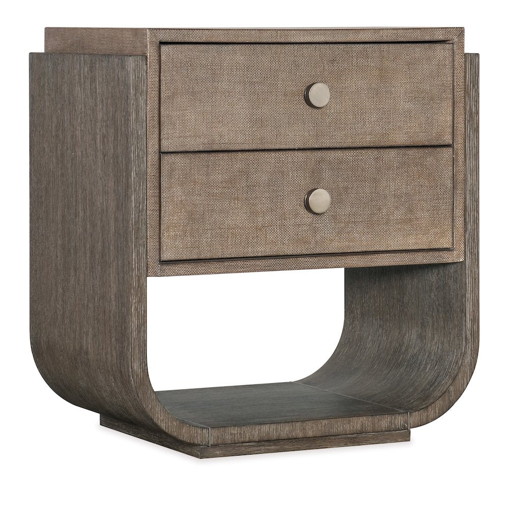 Modern Mood Two Drawer Wood Nightstand in Brown by Hooker Furniture