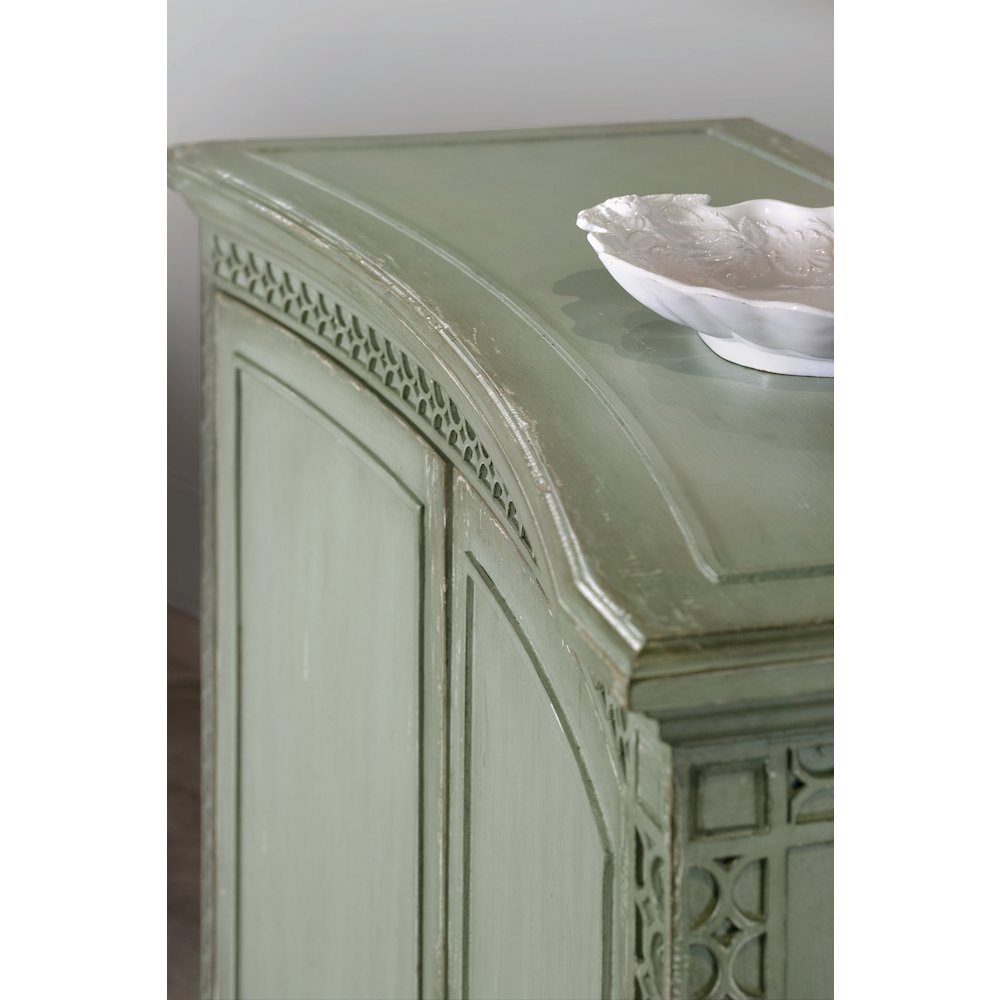 Charleston Wooden Two-Door Accent Chest, Decorative Storage Cabinet, Green