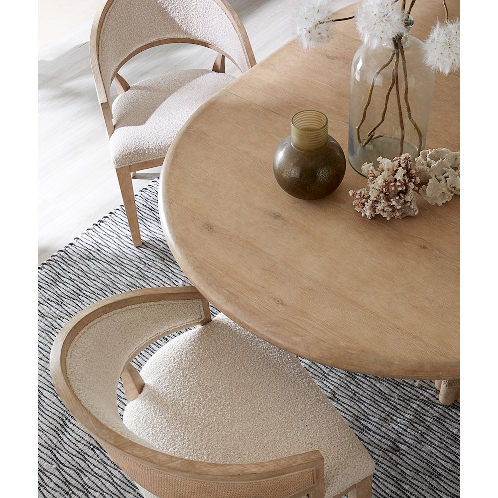 Retreat Cane Barrel Back Fabric Upholstered Chair in Beige by Hooker Furniture