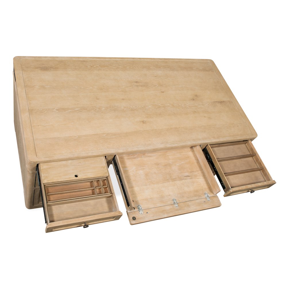 Hooker Furniture Retreat Executive Wood Desk in Beige
