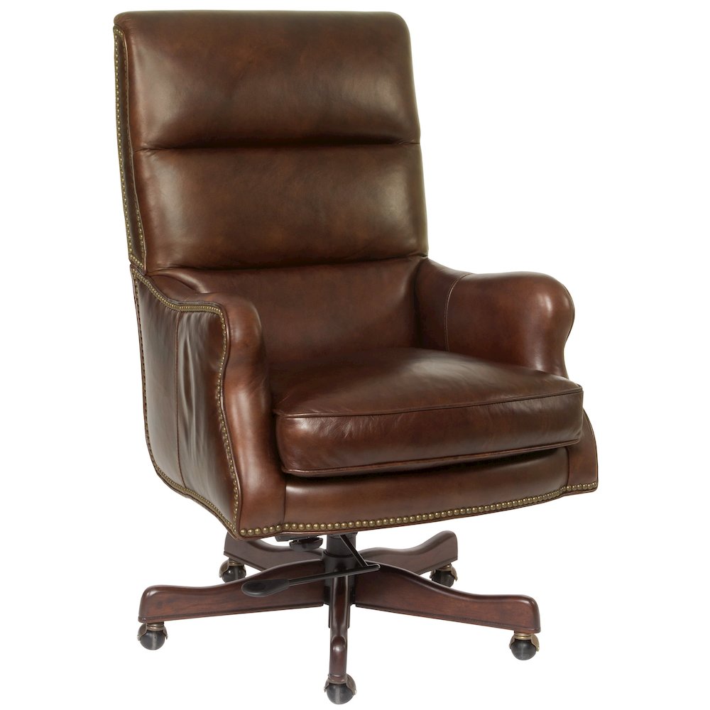 Seven Seas Executive Office Chair in Halona Native Mahogany Leather by Hooker