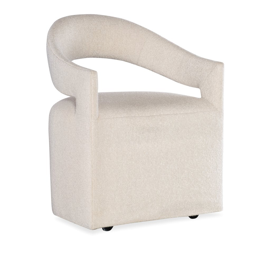 Modern Mood Fabric Upholstered Arm Chair in White by Hooker Furniture