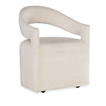 Modern Mood Fabric Upholstered Arm Chair in White by Hooker Furniture