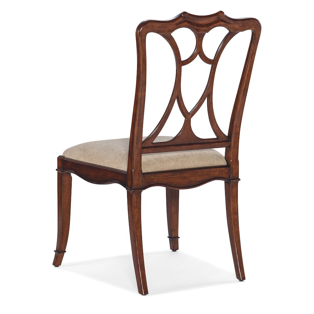 Hooker Furniture Charleston Fabric Upholstered Side Chair in Cherry Brown