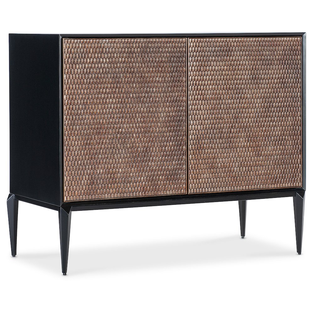 Melange Boucle Accent Chest in Black Wood by Hooker Furnishings