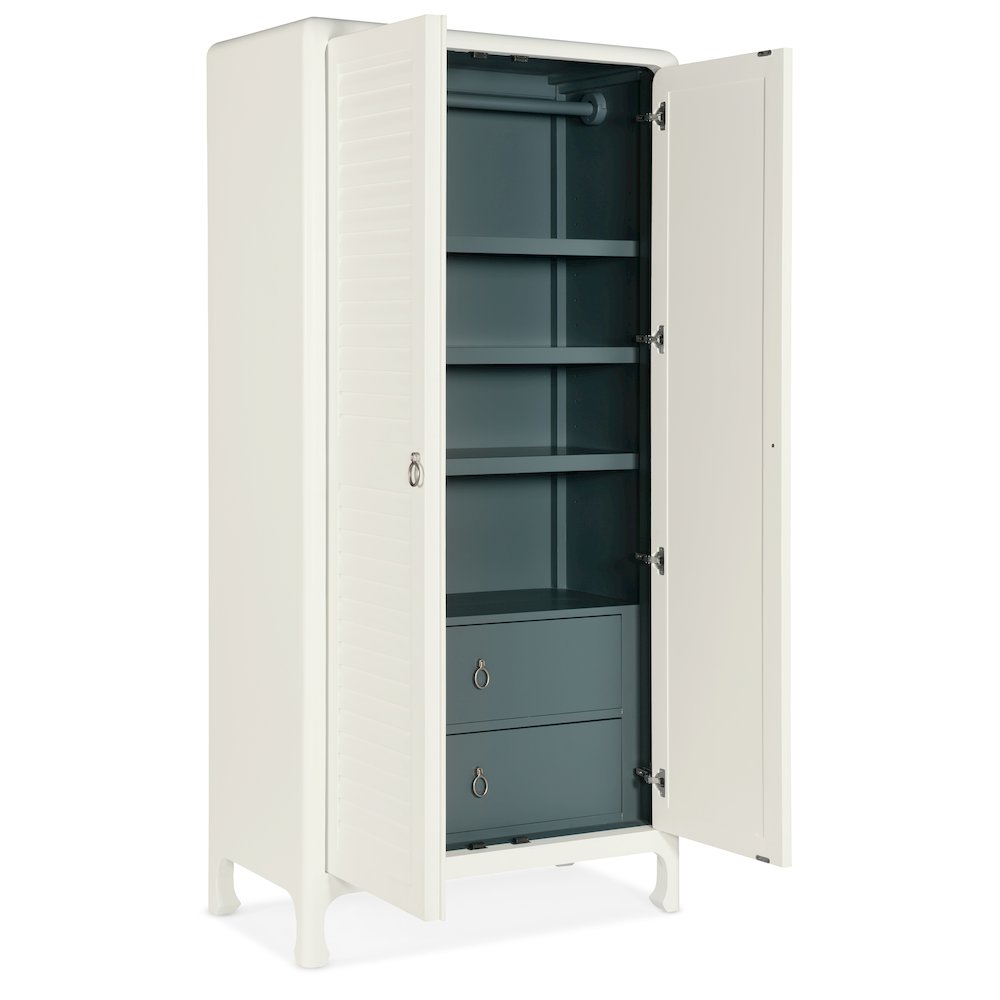 Hooker Furniture Serenity Cape May Wardrobe Armoire White Shell/Light Champagne