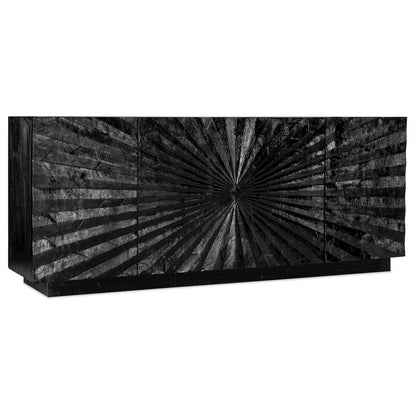 Commerce & Market Open Space Wood Entertainment Console in Black by Hooker