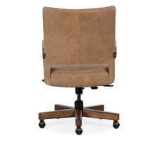 Hooker Furniture Chace Leather Executive Swivel Tilt Chair in Brown