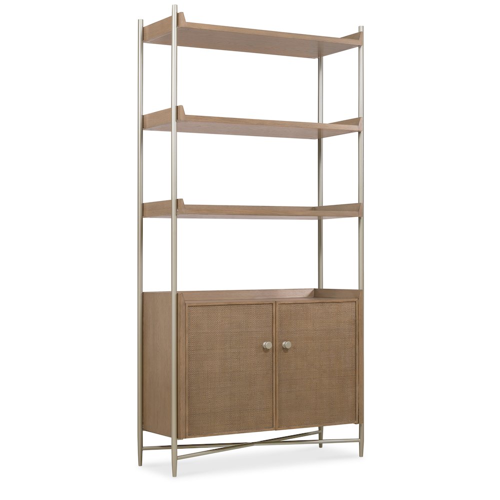Sonnet Bookcase with Storage in Medium Brown Wood by Hooker Furnishings